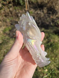 Aura coated agaat draak ( met dendriet )