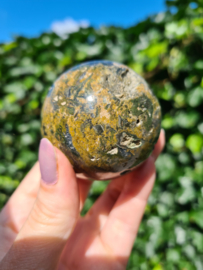 Mos agate sphere (with druzy)