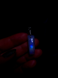 Rainbow moonstone pendant (silver plated)