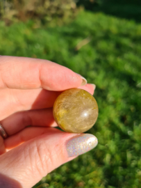 Rutile in quartz mini sphere 1