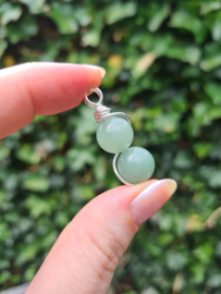 Green aventurine pendant (silver plated)