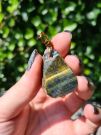 Blue tigers eye pendant