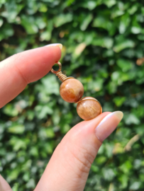 Sun/moonstone pendant (gold)