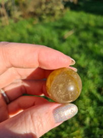 Rutile in quartz mini sphere 1