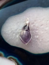 Chevron amethyst pendant