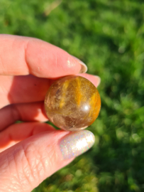 Rutile in quartz mini sphere 7