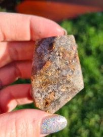 Rutile in lodolite freeform