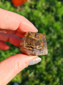 Rutile in lodolite freeform