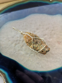 Geode Bergkristal Hanger (silver plated)