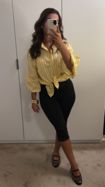 Oversized blouse gestreept geel