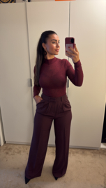 Body met stras bordeaux