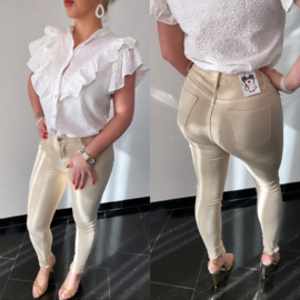 Beige skinny jeans