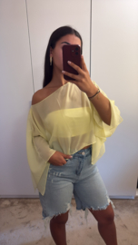 Poncho top geel