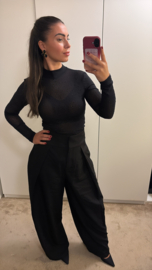 Body met stras zwart