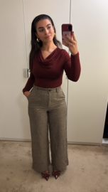Pantalon geruit met pailletten