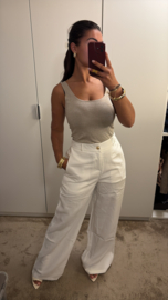 Wide leg pantalon wit