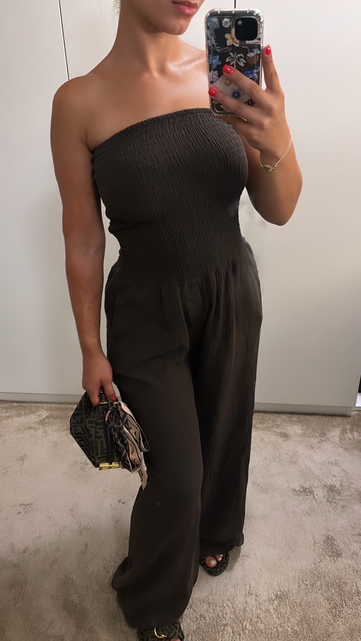 Jumpsuit bruin