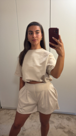 Short set cropped crème