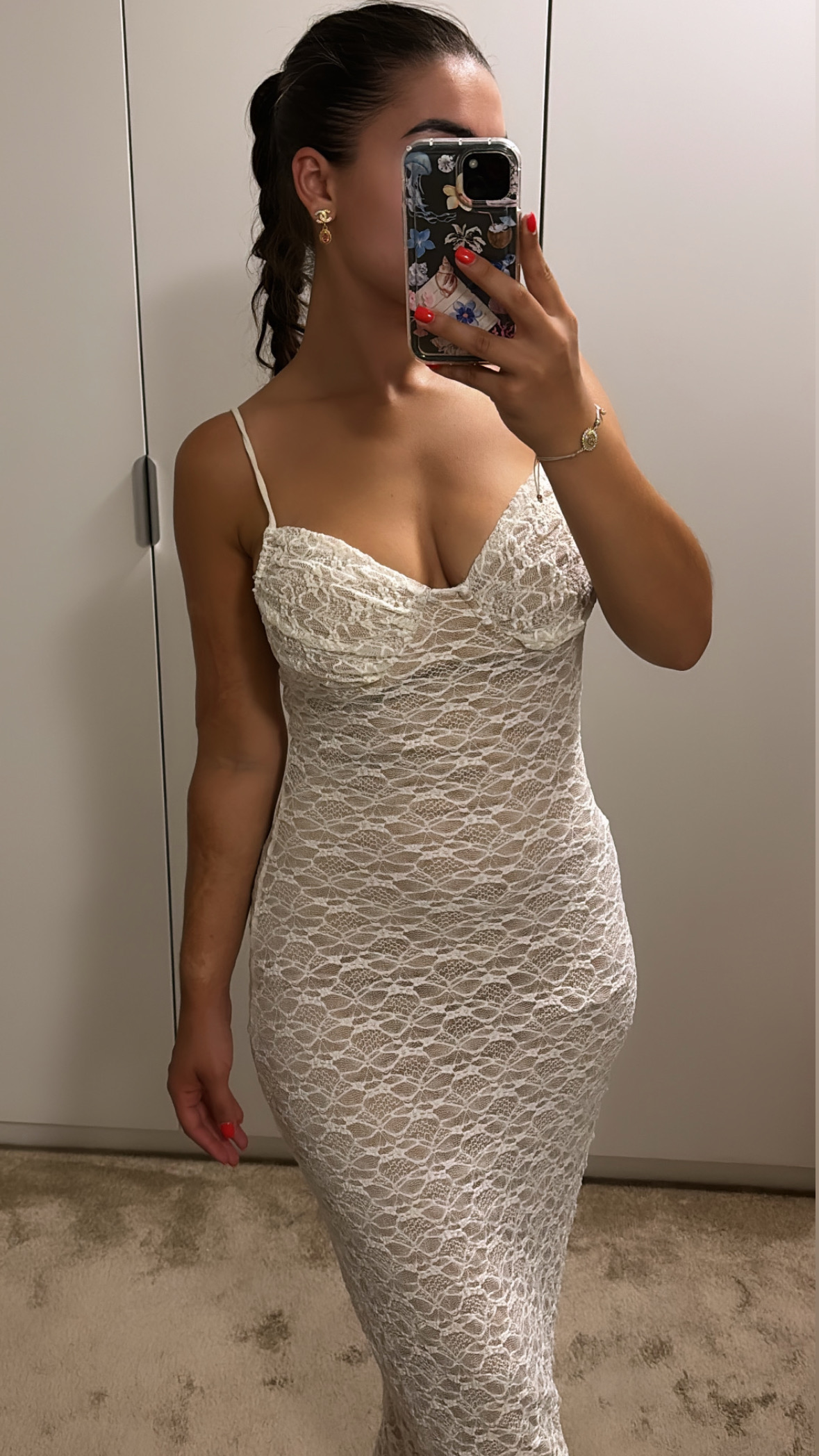 Maxi jurk Lace wit