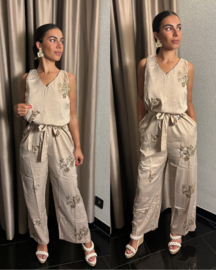 Satijn jumpsuit pailletten