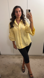 Oversized blouse gestreept geel