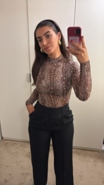Wide leg pantalon zwart
