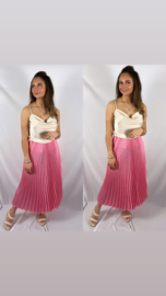 Plisse rok roze