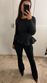 Flaire pantalon zwart