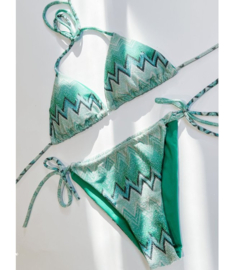 Zigzag bikini groen