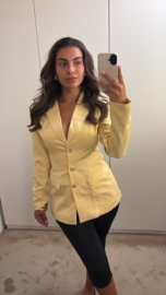Blazer met goude knopen geel