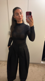 Body met stras zwart