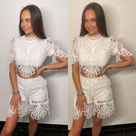 Two piece set lace wit