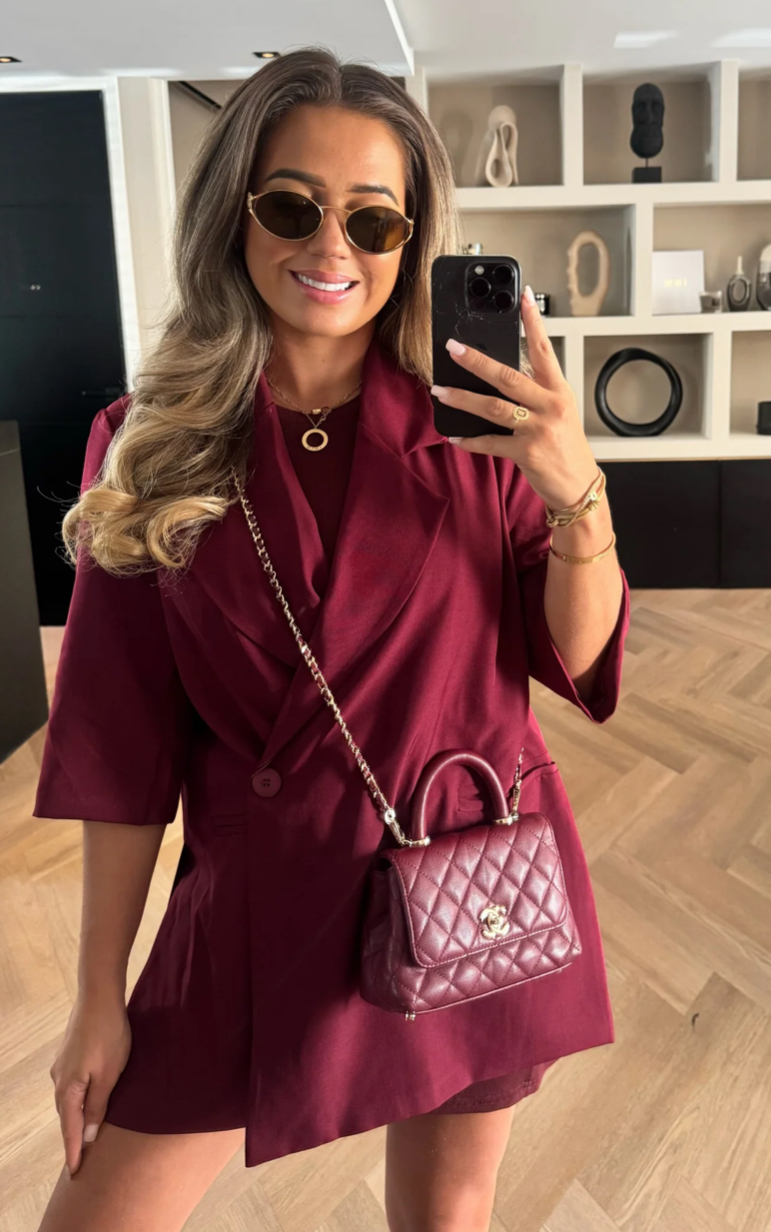 Bordeaux oversized blazer