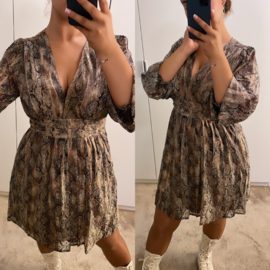 Jurk met print en lurex