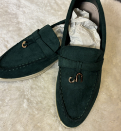 Loafers in smaragdgroen 