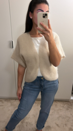Vest met korte mouw beige