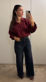 Fold over jeans donker gewassen