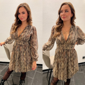 Jurk met print en lurex