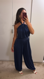 Halter jumpsuit marine blauw