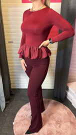 Flaire pantalon bordeaux