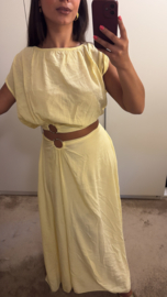 2 piece set maxi rok met goude details