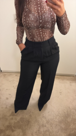 Wide leg pantalon zwart
