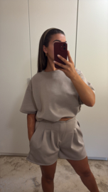 Short set cropped taupe