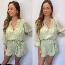 Playsuit met print groen