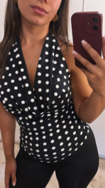 Polka dot halter top