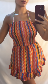 Playsuit zigzag oranje