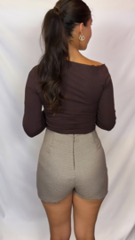 Skort geruit bruin