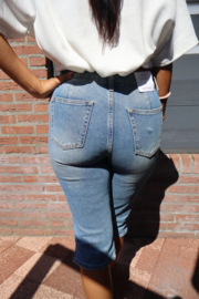 Capri jeans met split