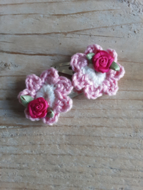 Bloemetjes "roze/wit"