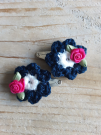 Bloemetjes "blauw/wit"
